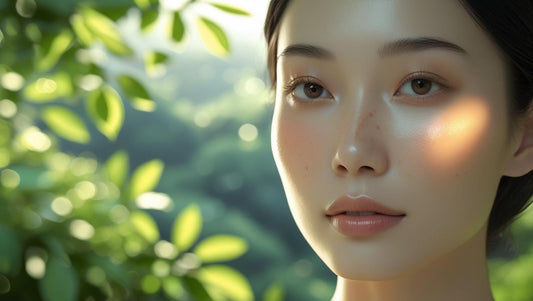 a woman using natural skincare products