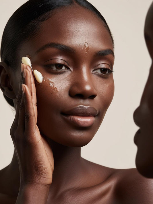 image of a women using bakuchiol serum