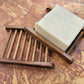 picture of walnut-colored soap dish with best bar soap